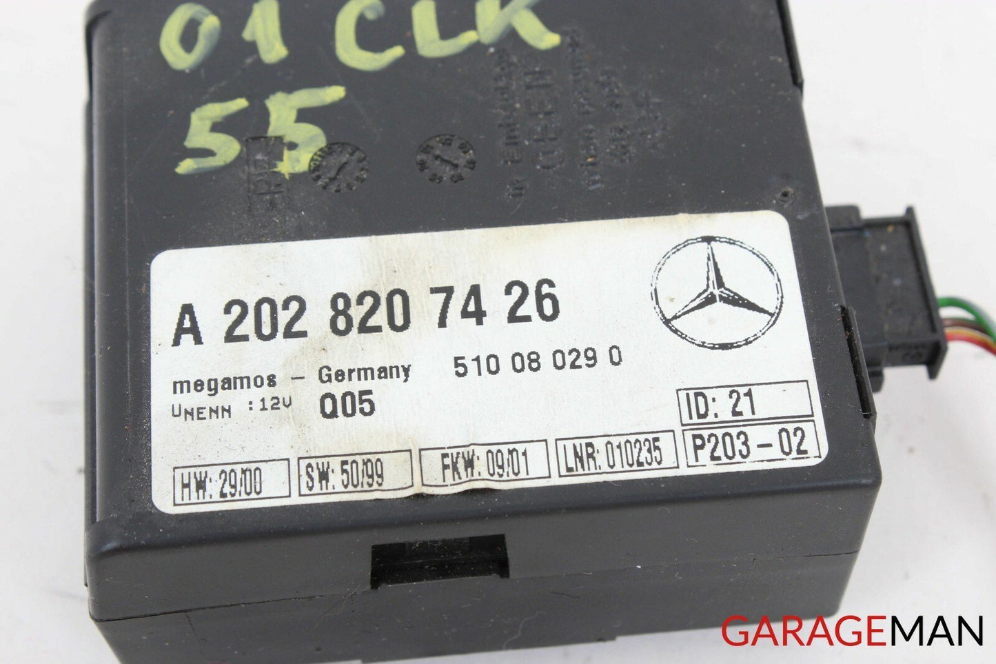 00-03 Mercedes W208 CLK320 CLK55 AMG Anti Theft Alarm Control Module 2028207426