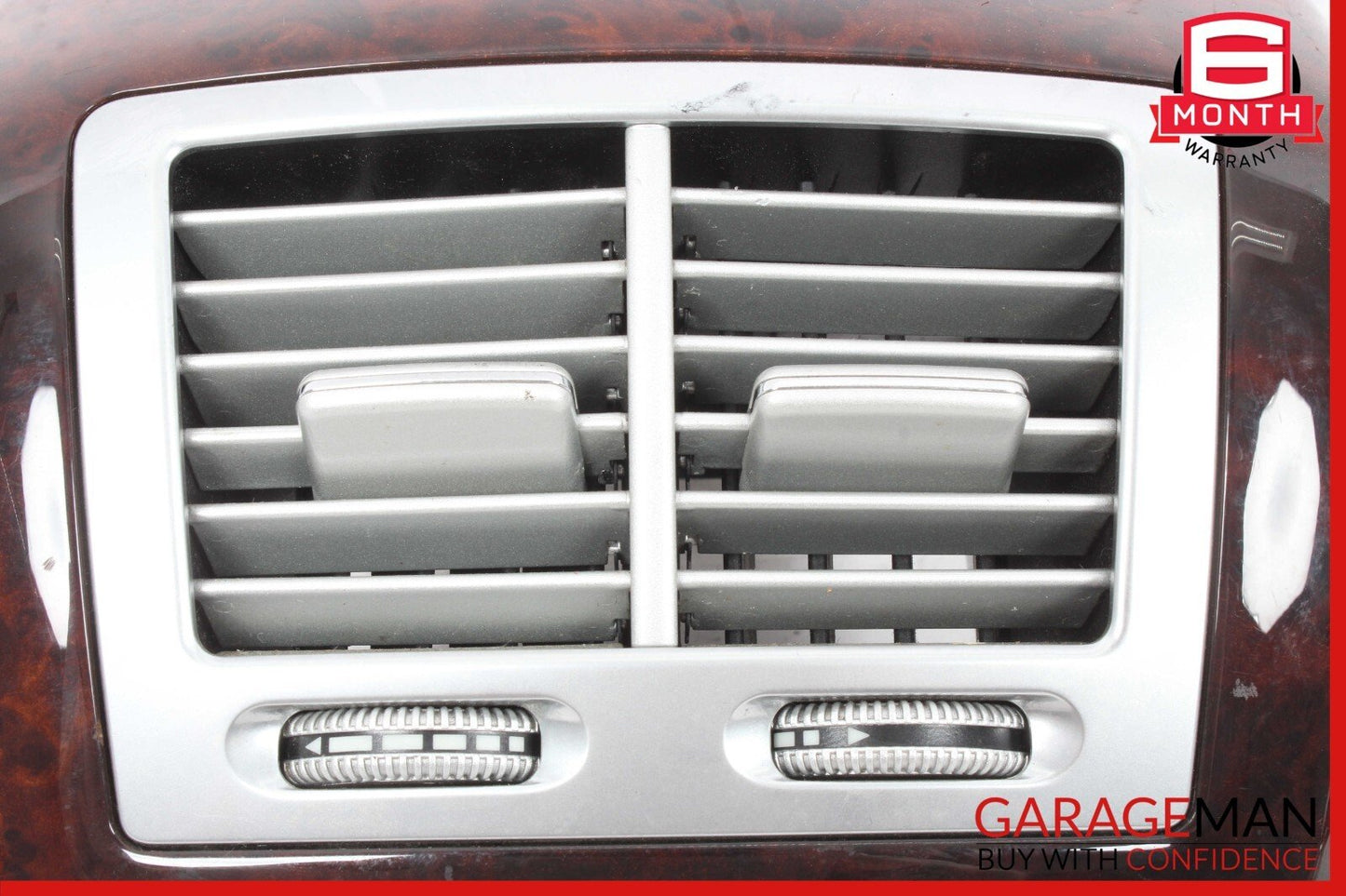 07-13 Mercedes W221 S600 S400 Rear Center Console A/C Air Vent Trim Wood OEM