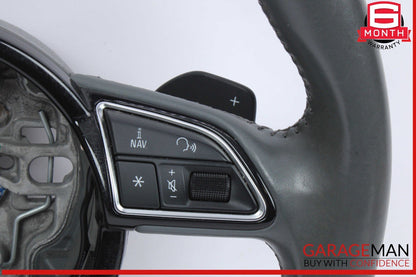 12-18 Audi A6 A7 Front Left Driver Side Steering Wheel w/ Paddle Shifters Black