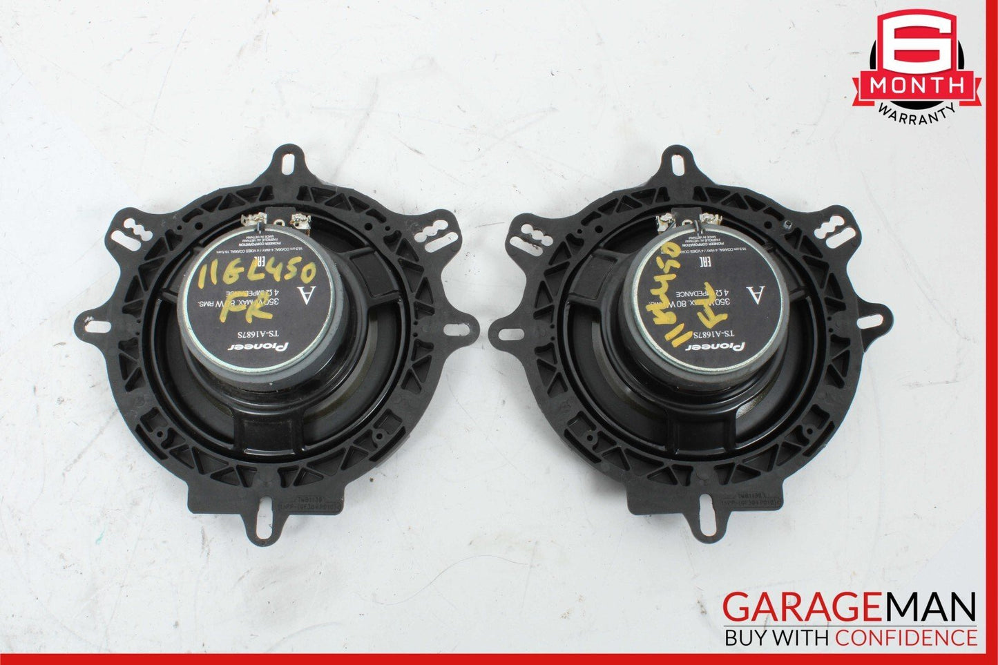06-13 Mercedes X164 GL450 Pioneer TS-A1687S Front Door Sound Audio Speakers Set