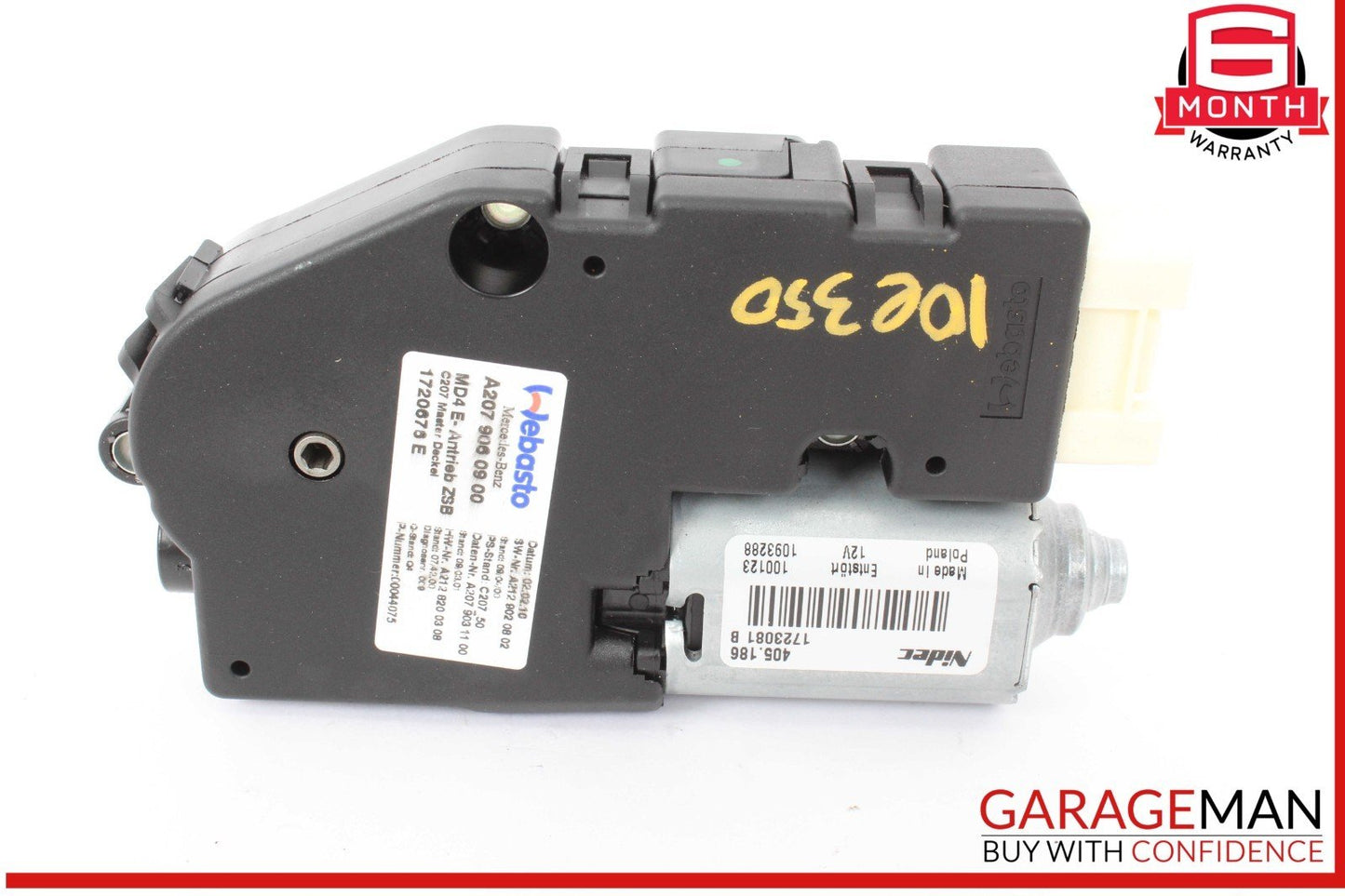10-17 Mercedes W212 E350 C350 Panoramic Sunroof Sun Roof Motor 2079060900 OEM