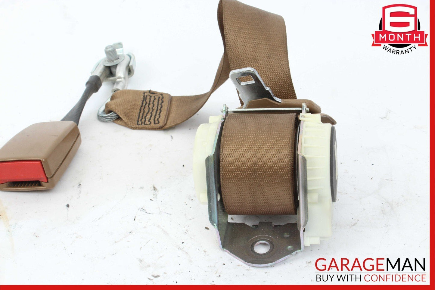 07-13 Mercedes W221 S550 S63 Rear Center Seat Belt Retractor Buckle Brown OEM