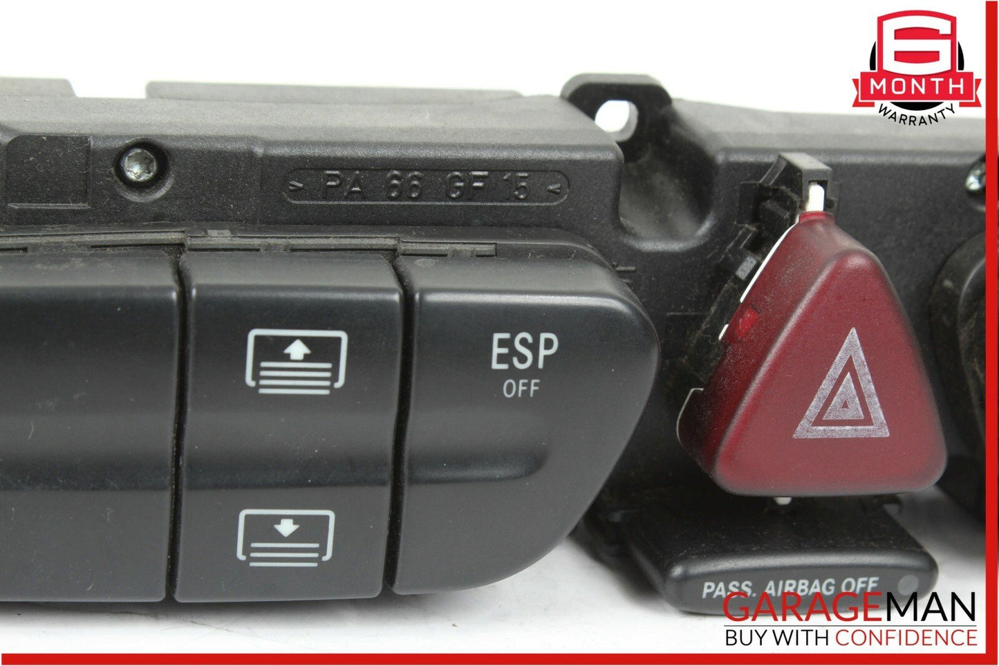01-04 Mercedes CLK500 C240 Center Dash Hazard Light Door Lock Control Switch OEM