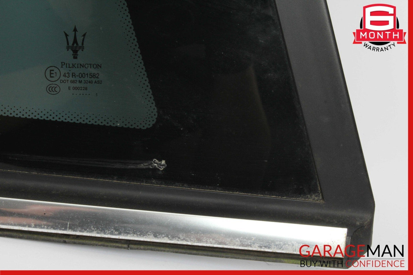 08-18 Maserati GranTurismo Rear Right Side Quarter Window Glass OEM