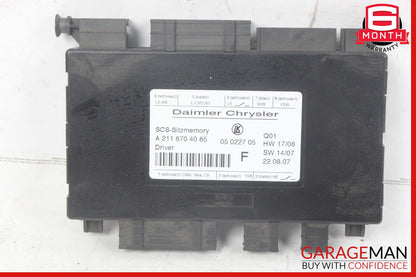 03-12 Mercedes W211 E350 CLS550 Front Left Seat Adjustment Control Module OEM