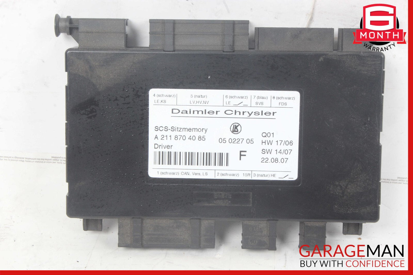 03-12 Mercedes W211 E350 CLS550 Front Left Seat Adjustment Control Module OEM