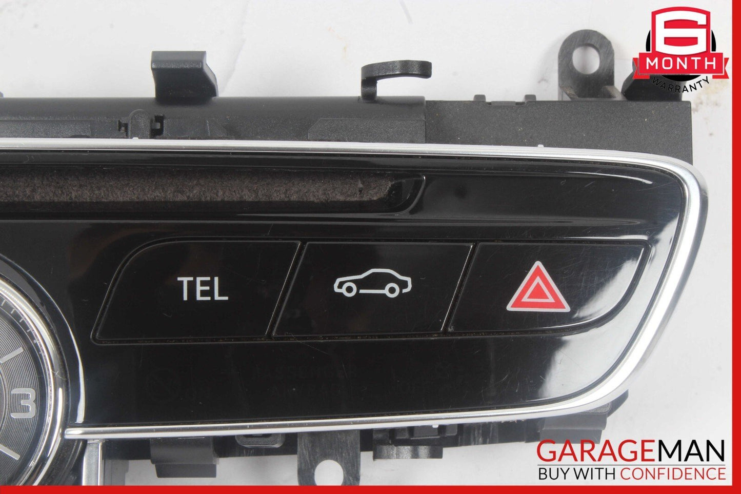 15-18 Mercedes W205 C300 Center Dashboard Hazard Control Switch w/ Clock Assy