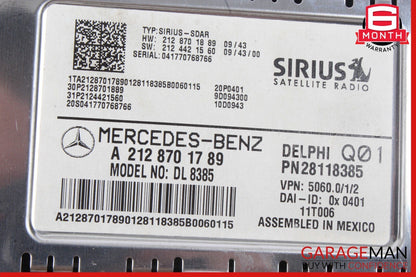 08-14 Mercedes W212 E350 C300 Sirius Satellite Radio Receiver 2128701789 OEM