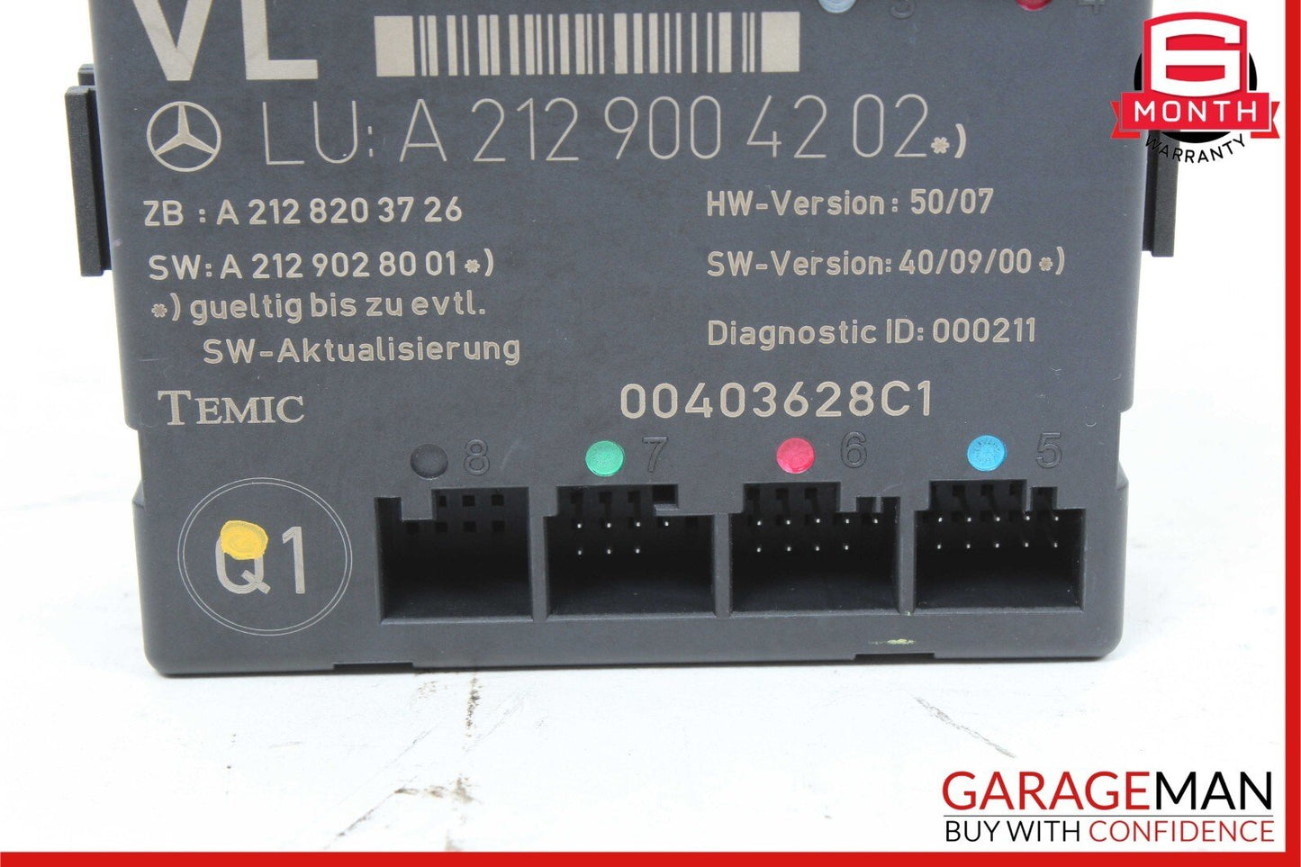 08-14 Mercedes W204 C250 C300 Front Left Driver Side Door Controller Module