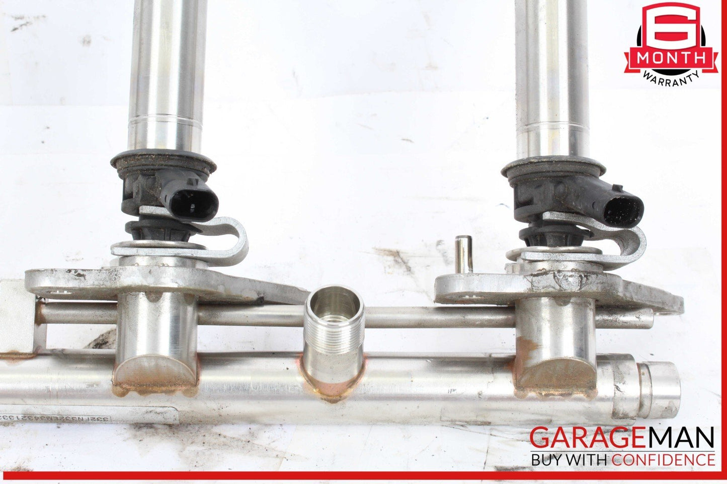 11-18 Mercedes W221 S550 Fuel Injection Rail Line w/ Injectors Left Side