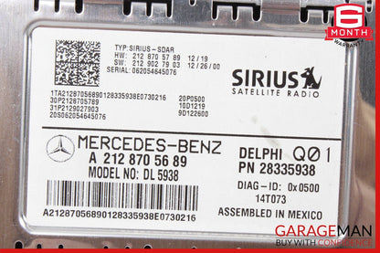 10-17 Mercedes W218 CLS550 SLK250 Sirius Satellite Radio Receiver Module OEM