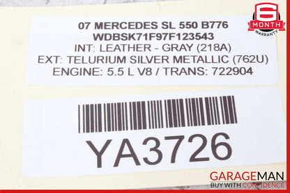 07-08 Mercedes R230 SL550 SL55 AMG Keyless Go Entry Controller Module