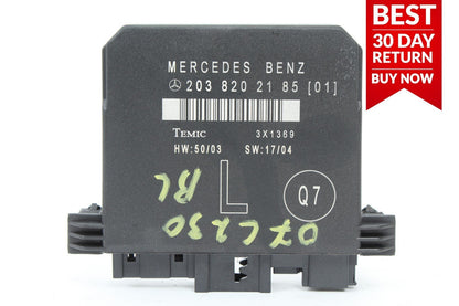 01-07 Mercedes W203 C230 C320 Rear Left Side Door Computer Control Module A95