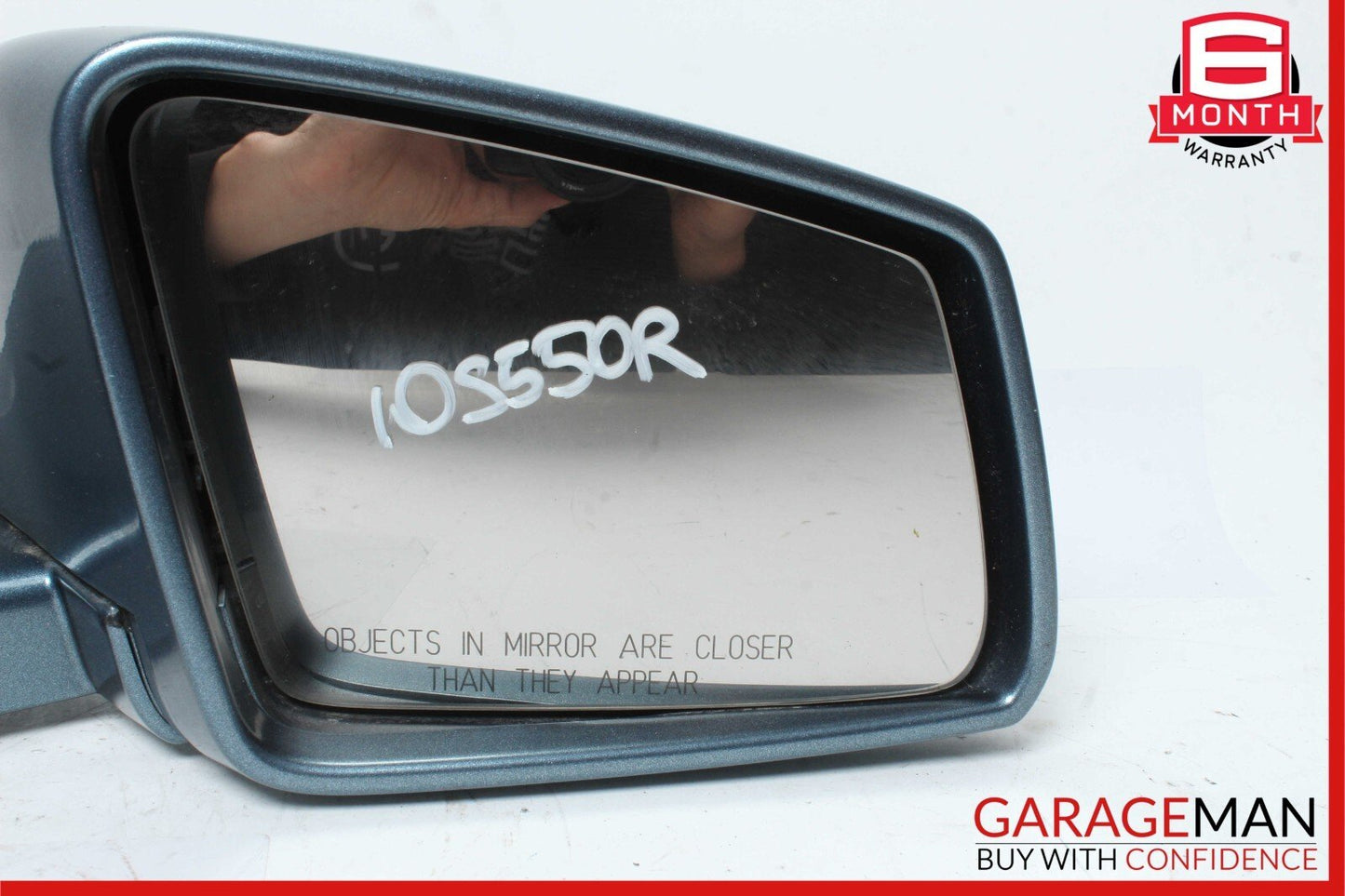 10-13 Mercedes W221 S550 S600 Front Right Side Mirror Door Rear View Blue