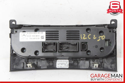 12-14 Mercedes W204 C250 AC A/C Climate Temperature Heater Switch Control Panel