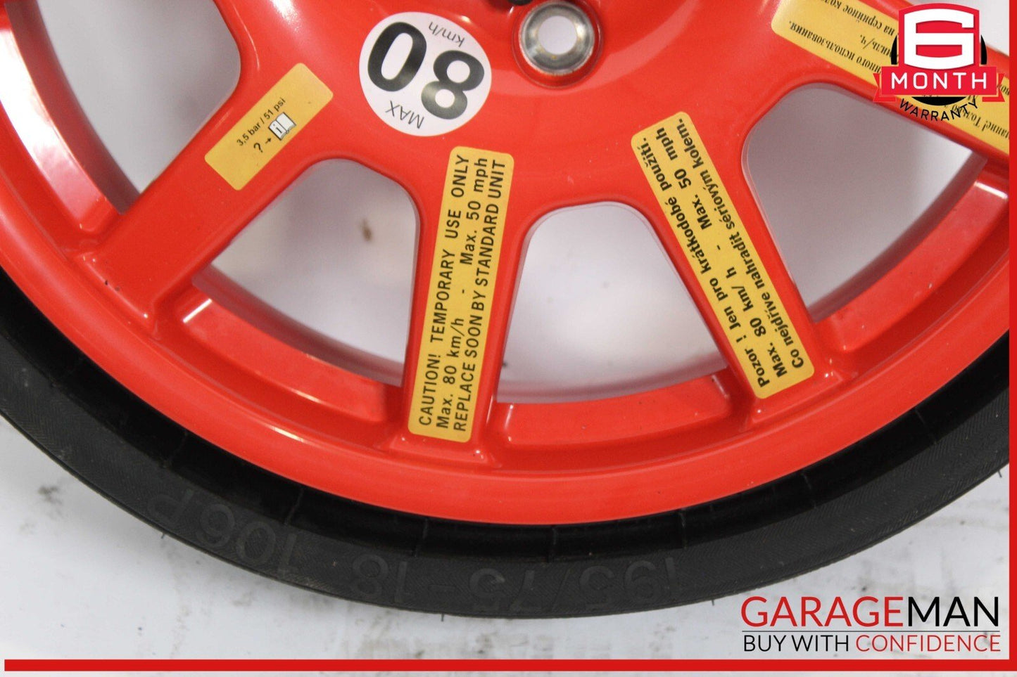 11-18 Porsche Cayenne 958 Emergency Spare Tire Wheel Donut Rim 18 18" OEM