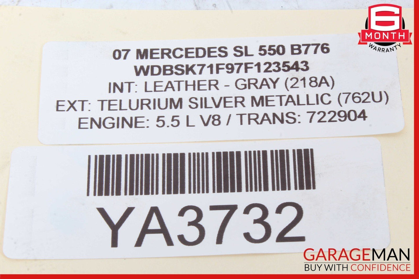 06-13 Mercedes R230 SL500 R350 CL550 TPMS Tire Pressure Control 1645409545 OEM