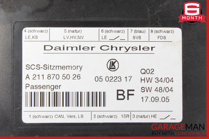 03-12 Mercedes W251 R500 SLK350 Front Right Side Seat Controller Module Unit OEM
