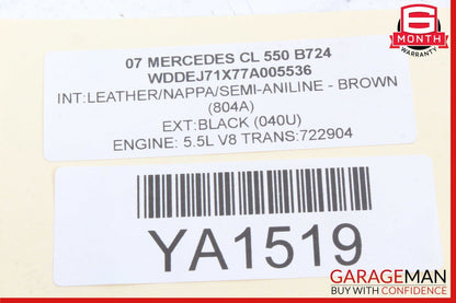 07-09 Mercedes W216 CL550 Trunk Release Remote Open Close Control Module OEM