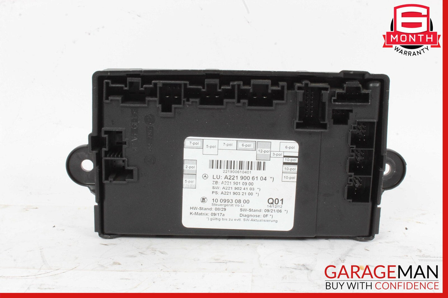 07-13 Mercedes W221 S550 S350 S400 Front Left Door Control Module 2219007301 OEM
