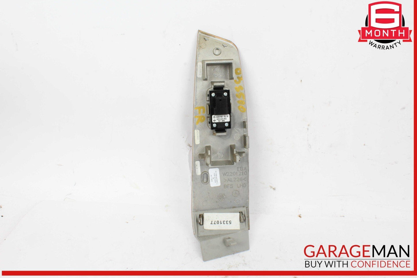 03-06 Mercedes W220 S500 Front Right Side Door Window Switch Trim Bezel Wood