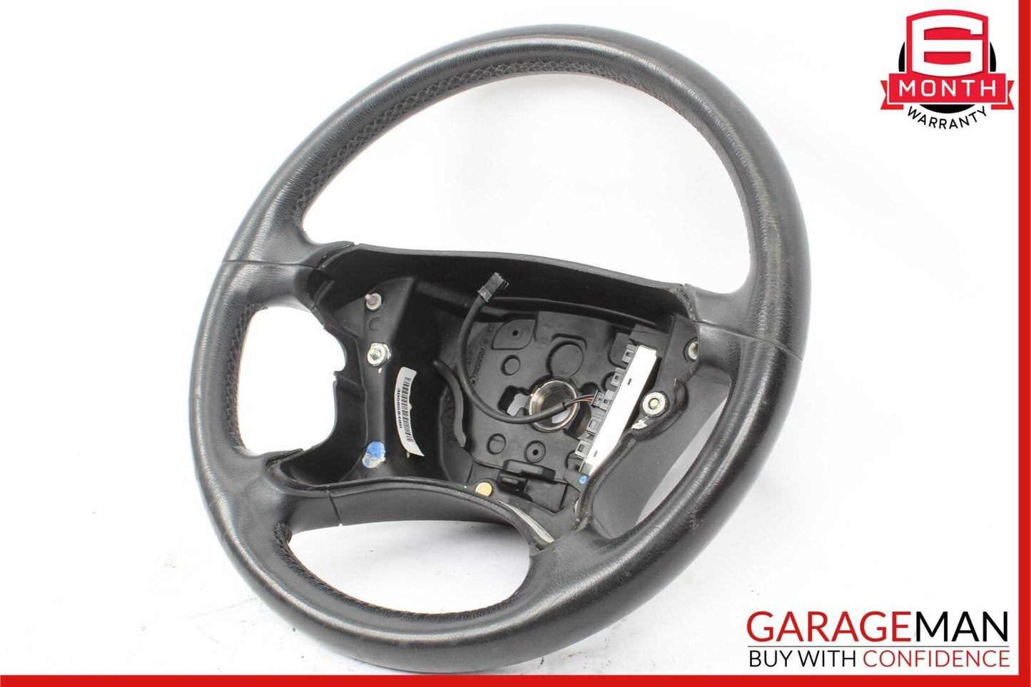 06-09 Mercedes W211 E350 E550 CLS550 4 Spoke Steering Wheel Leather Black OEM