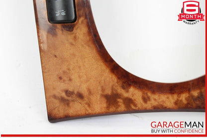 03-06 Mercedes W220 S500 4MATIC Center Console Shifter Distronic Bezel Trim Wood