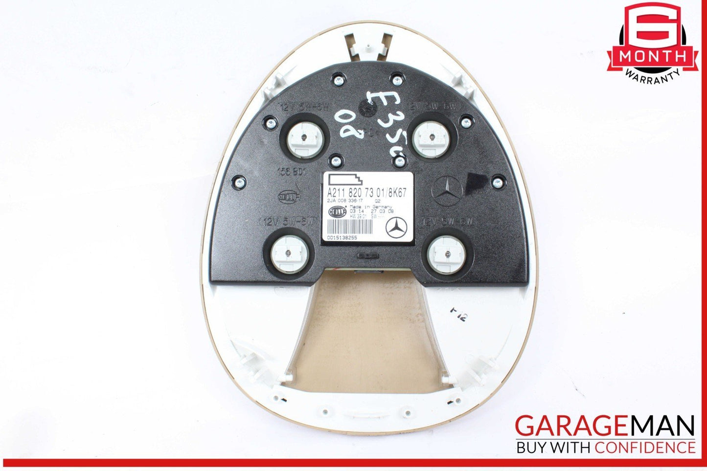 07-09 Mercedes W211 E350 E550 Rear Overhead Dome Light Beige 2118207301 OEM