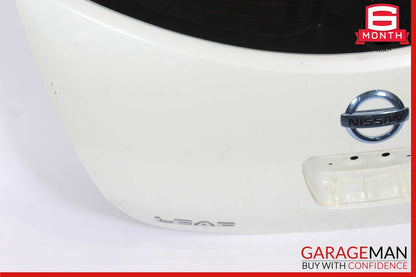 11-12 Nissan Leaf Rear Door Deck Liftgate Tailgate Trunk Lid White OEM