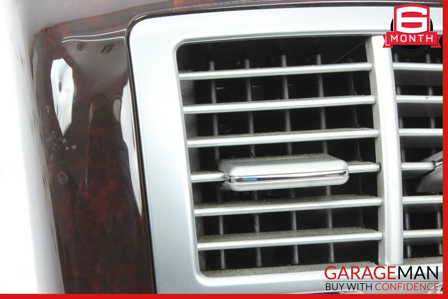 07-13 Mercedes W221 S550 Rear Center Console AC A/C Air Vent Trim Bezel Wood OEM