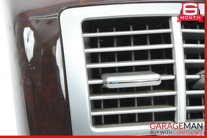 07-13 Mercedes W221 S550 Rear Center Console AC A/C Air Vent Trim Bezel Wood OEM
