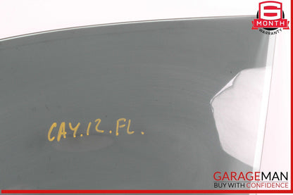 11-18 Porsche Cayenne 958 S Front Left Driver Side Door Window Glass OEM