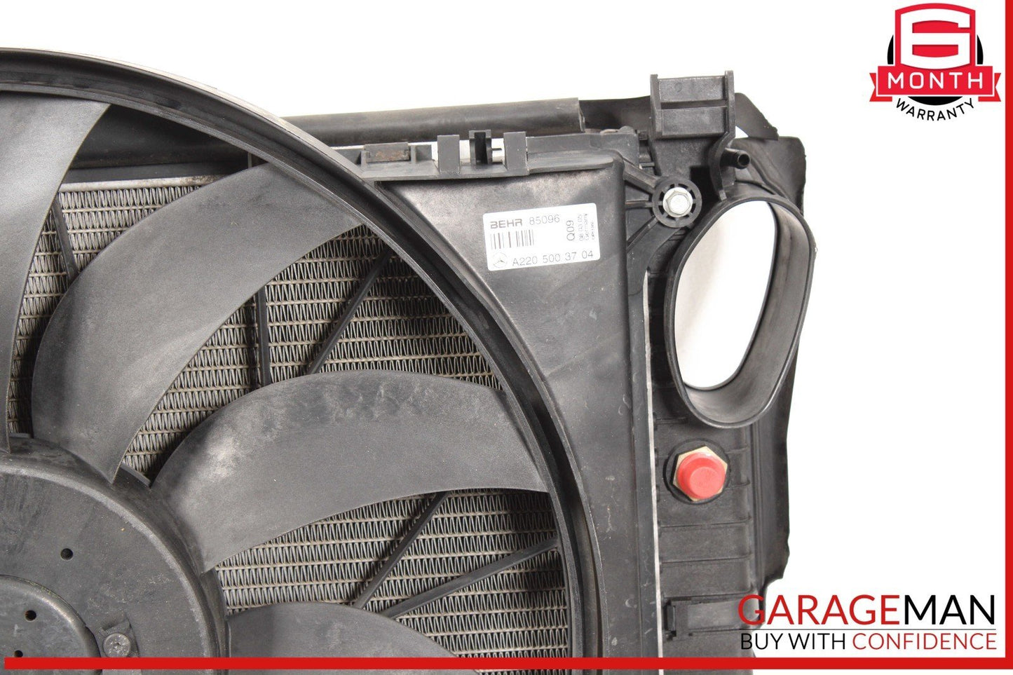 02-06 Mercedes W220 S430 Engine Motor Cooling Fan Shroud w/ Radiator OEM