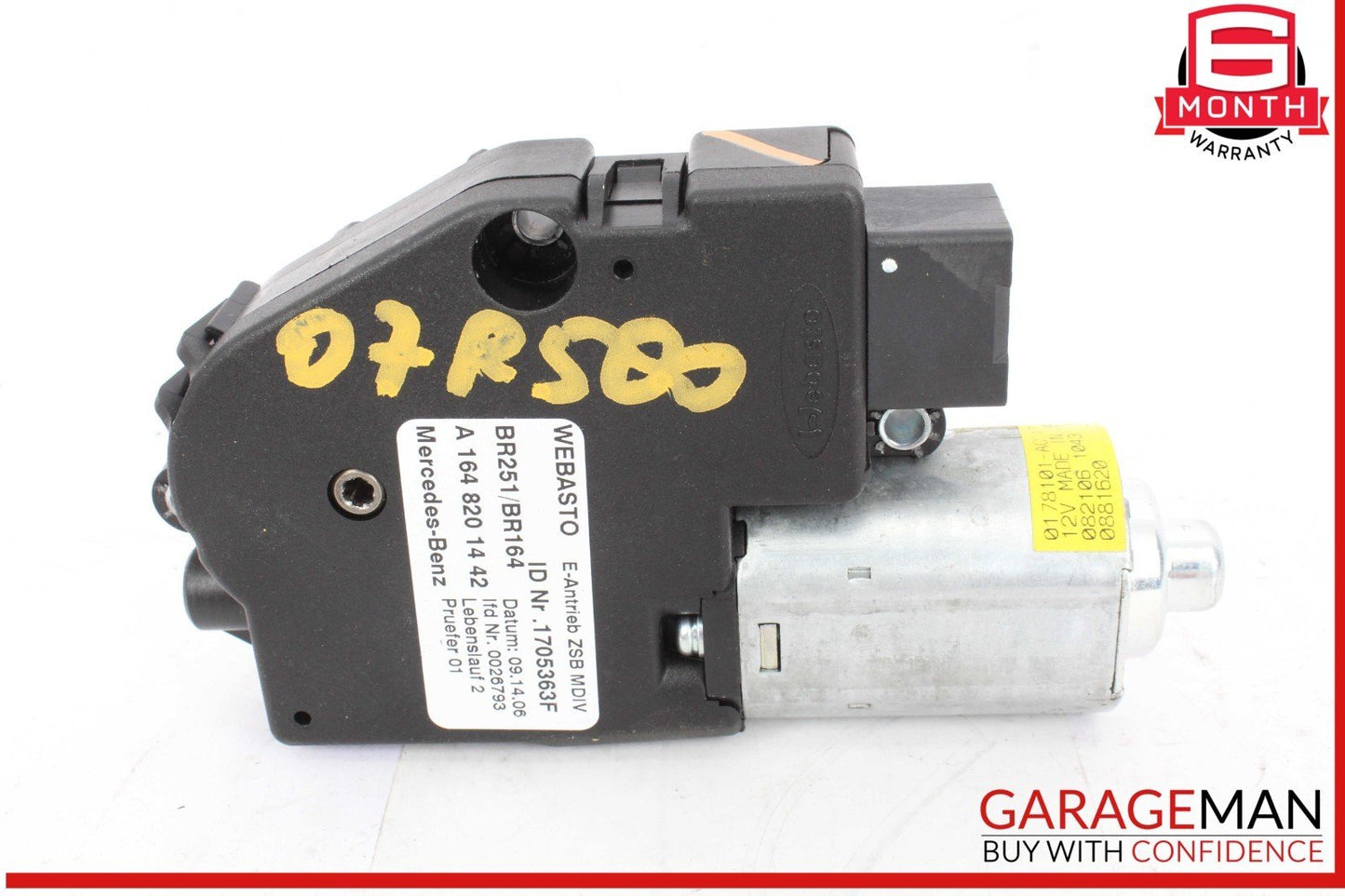 06-13 Mercedes W251 R500 Panoramic Sunroof Sun Roof Motor 1648201442 OEM