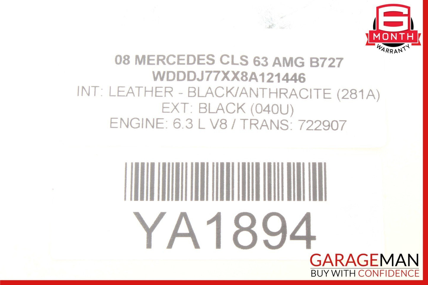 07-09 Mercedes W219 CLS63 AMG E550 Rear Right Side Door Ash Tray Compartment OEM