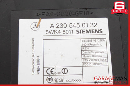 00-03 Mercedes R230 SL500 CL55 Keyless Go Entry Control Module 2305451032 OEM