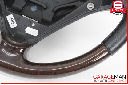 05-08 Mercedes R171 SLK280 Front Left Driver Side Steering Wheel Wood Black OEM