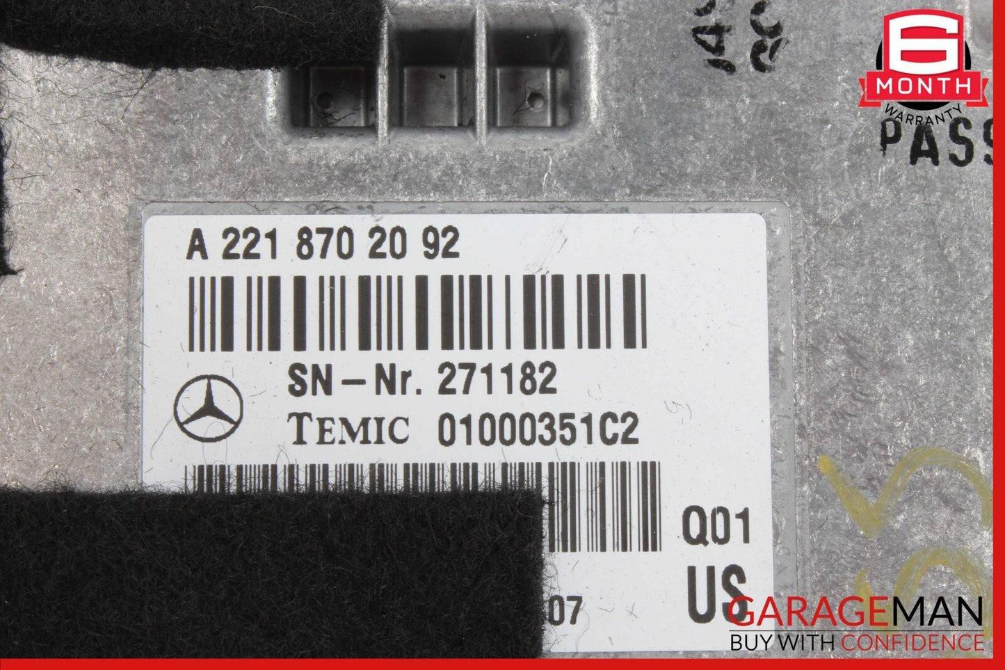 07-14 Mercedes W221 S550 CL550 Voice Language Communication Control Module OEM