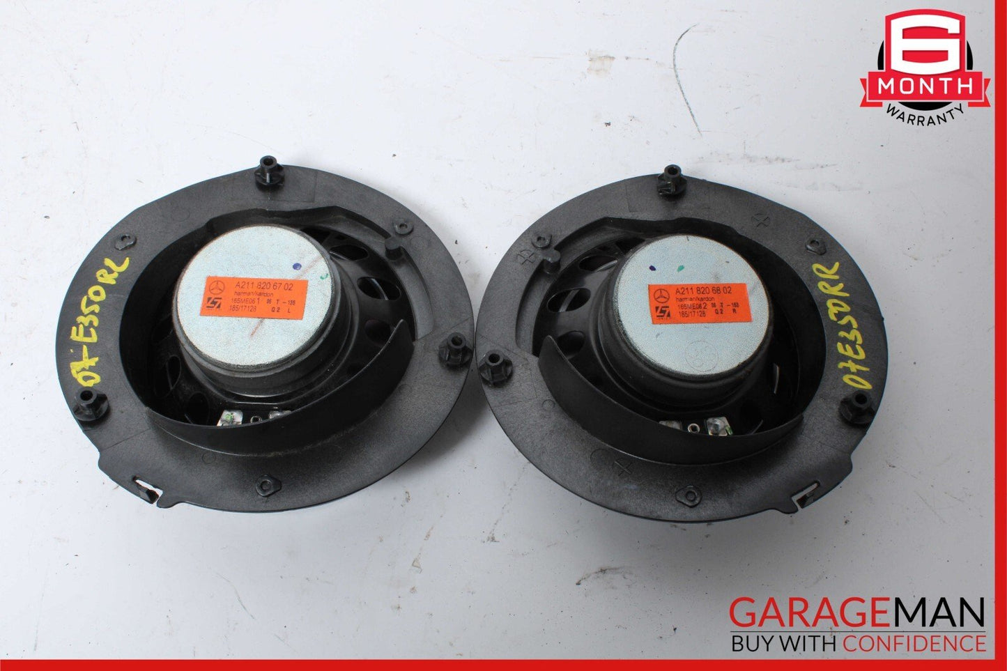 07-09 Mercedes W211 E350 Rear Right & Left Side Door Audio Speakers Set of 2 Pc