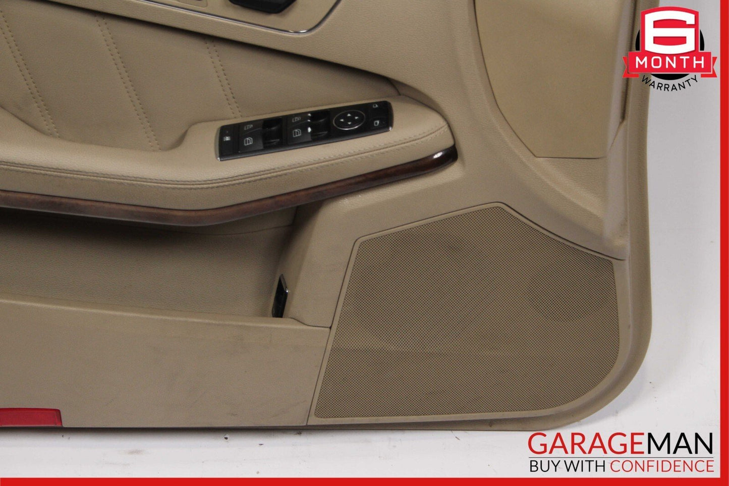 10-13 Mercedes W212 E350 Front Left Side Interior Door Trim Panel Assembly Brown
