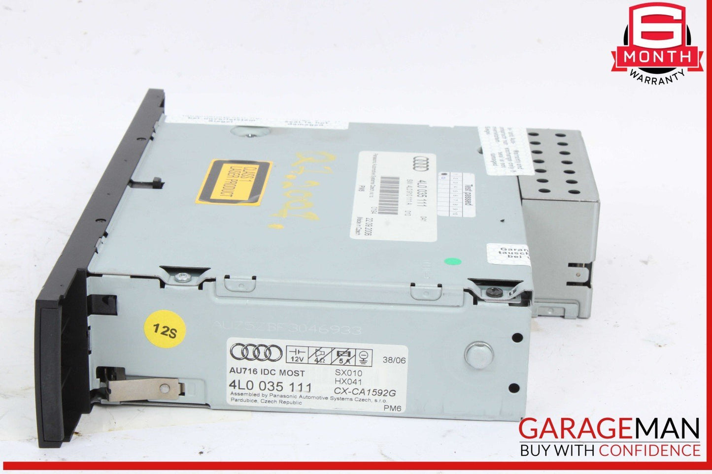 07-09 Audi Q7 Front Dash Audio Radio 6 Disc CD Changer Player 4L0035111 OEM