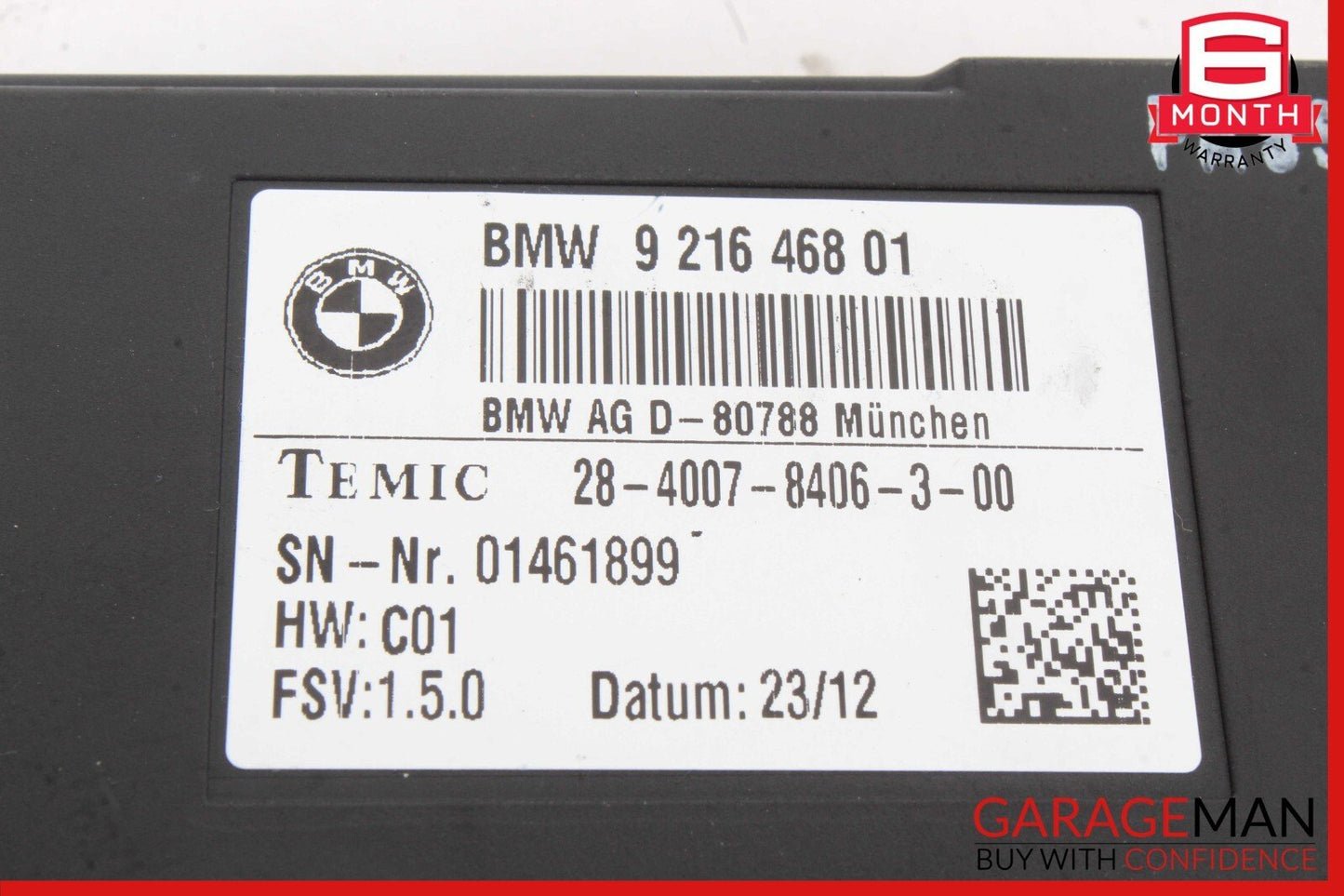 11-16 BMW 528i 535i 550i SEAT CONTROL MODULE COMPUTER 921646801 OEM