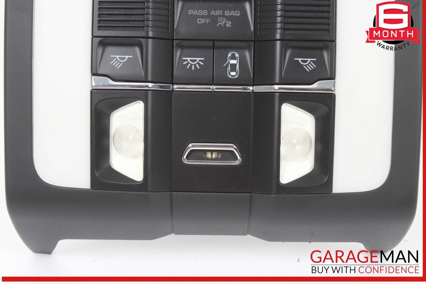 11-18 Porsche Cayenne 958 Front Overhead Dome Light Lamp Black 7PP919317 OEM