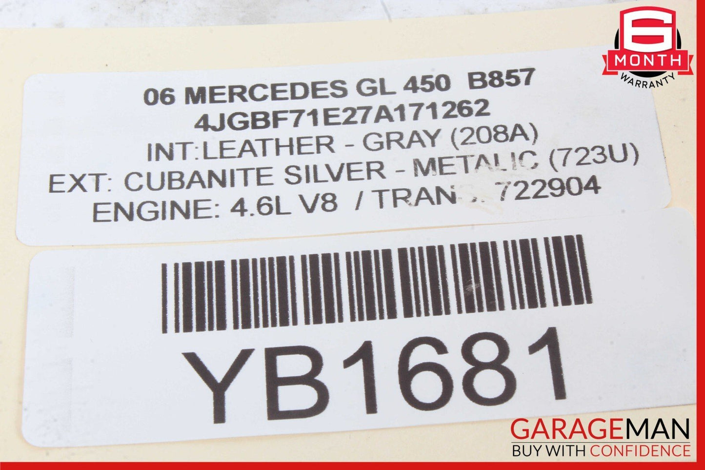 07-12 Mercedes X164 GL450 Rear Right & Left Seat Fold Control Switch Oem