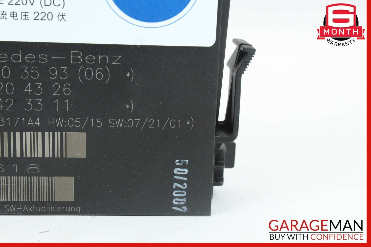 07-10 Mercedes CL550 S600 Front Right / Left Seat Contour Control Module Unit