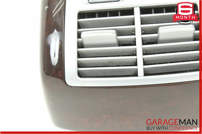 07-13 Mercedes W221 S550 S65 AMG Rear Center Console AC Air Vent Trim Panel Wood
