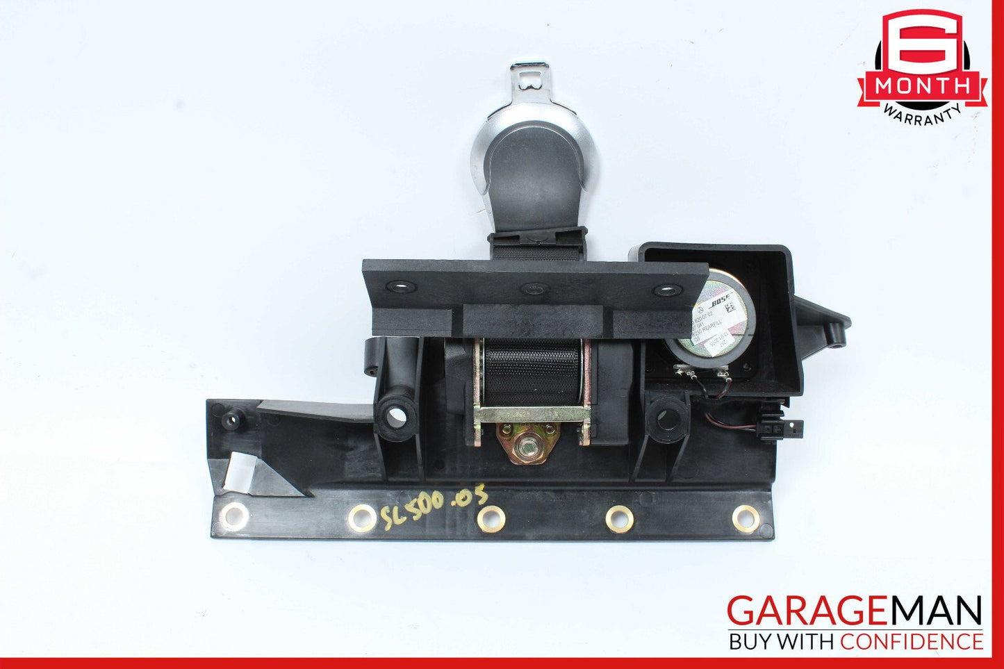 03-08 Mercedes R230 SL500 Rear Left Seatbelt Speaker Luggage Retractor Assembly