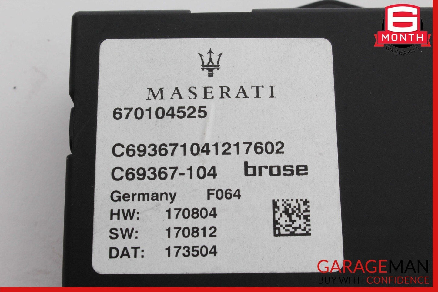 17-20 Maserati Levante M161 Trunk Lid Liftgate Tail Gate Control Module OEM