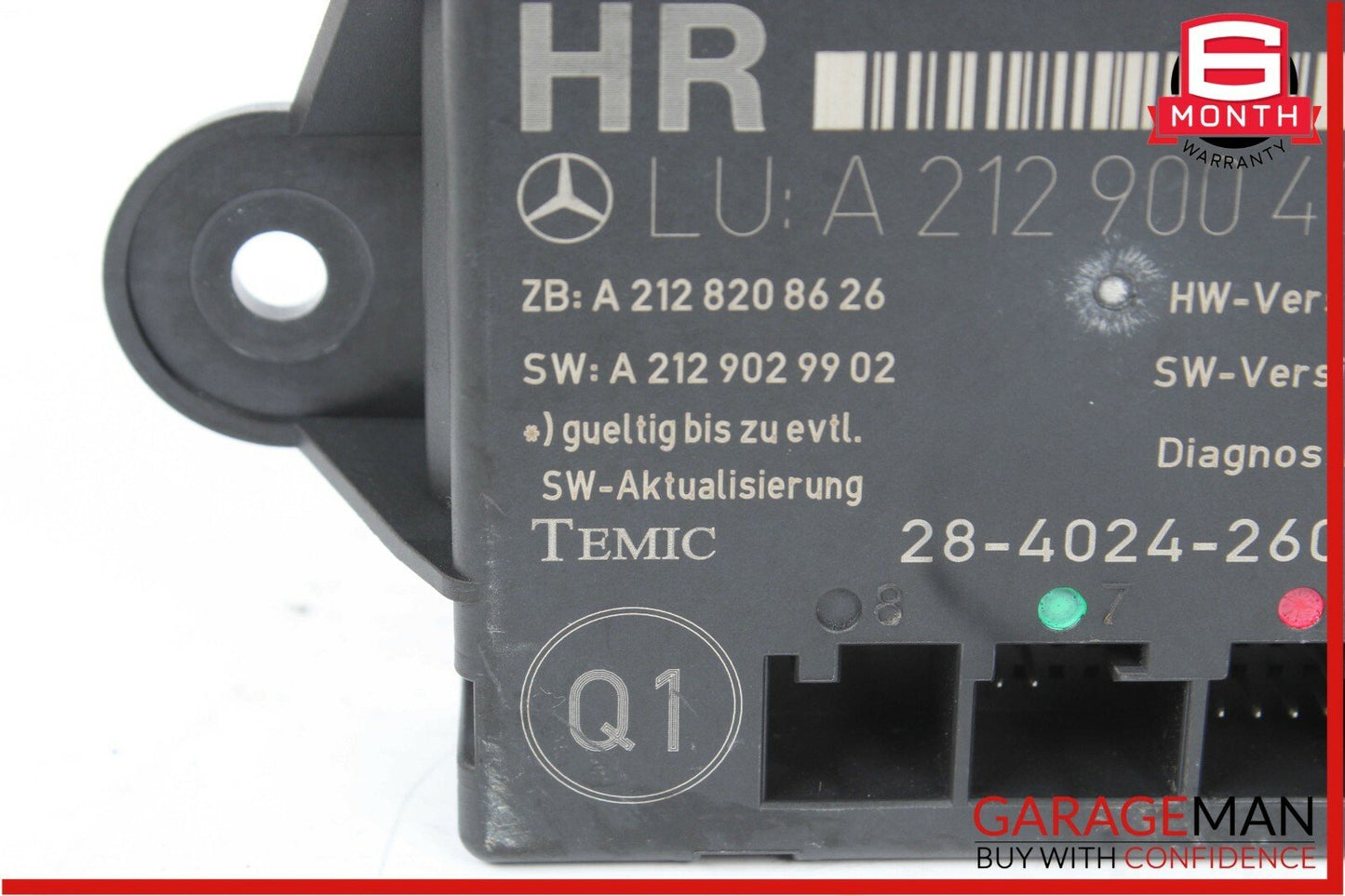 08-14 Mercedes W204 C250 C300 Rear Right Passenger Side Door Controller Module
