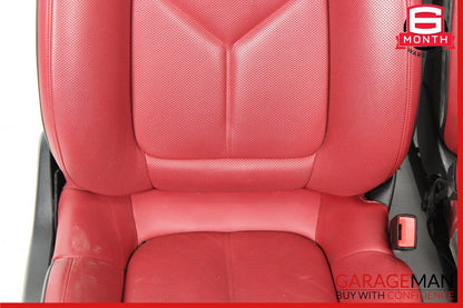 15-24 Porsche Macan 95B Front Right & Left Complete Seat Set of 2 Pc Red OEM